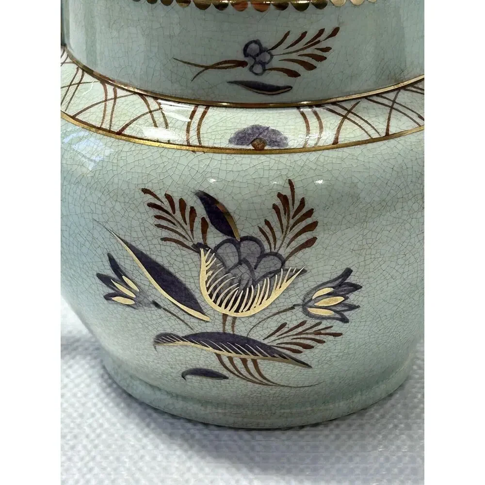 Vintage Adams Calyx Ware REGENT Pitcher 4 1/4”Creamer Aqua Purple Flower England